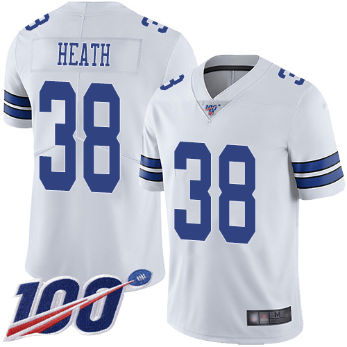 Men Dallas Cowboys Limited White Jeff Heath Road 38 100th Season Vapor Untouchable NFL Jersey